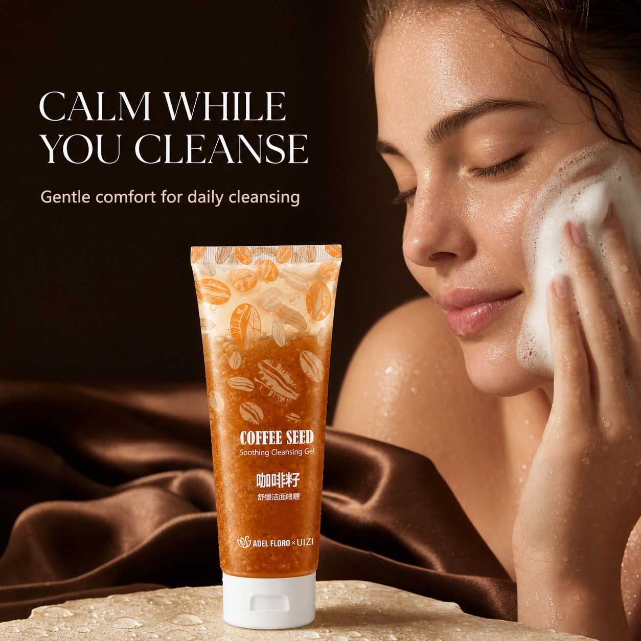 Seed2Soothe soothing cleanser model